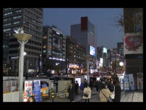 강남 저녁 거리모습